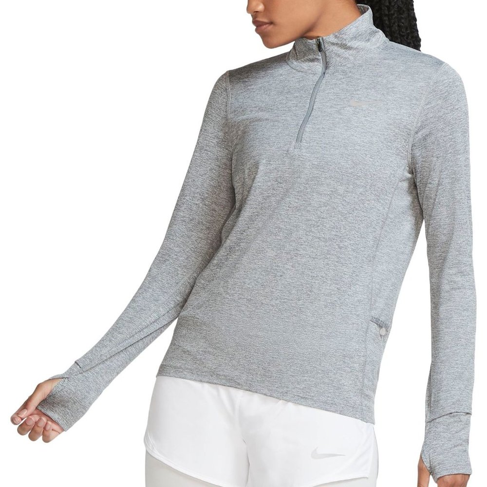 Nike Elements Grey Pullover Quarter Zip M - image 3